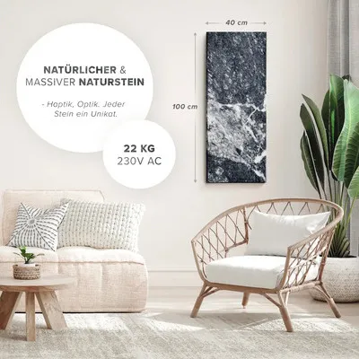 Produktbild von Marwona Shadow Grey Infrarotheizung 800 W mit Funkthermostat –  Germany