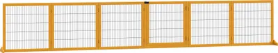 Produktbild von Klappbares Kiefernholz-Absperrgitter für Hunde, Gelb, 432 x 36 x 70 cm