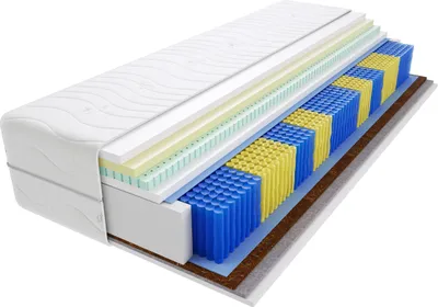Produktbild von Matratze 140x200 cm Doppelmatratze, H3 & H5 Federkernmatratze, Taschenfederkernmatratze 22 cm Hoch Latex Kokosfaser Visco Memory Rosshaar Hypoallergene, HR-Schaum, Wendematratze mit Klimafaser, Gesteppter Bezug Dario Multitaschen