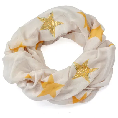 Produktbild von Strass Stern Loopschal  Weiss