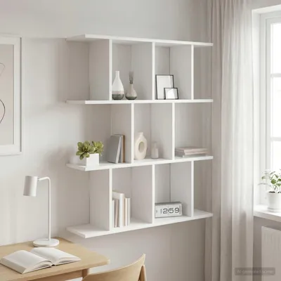Produktbild von Möbel Wandregal Weiß 80 x 20 x 96 cm Holzwerkstoff - Wandregale CC1717
