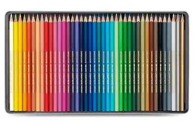 Image de CARAN D'ACHE 1285.740 Crayons de couleur Swisscolor étui métallique de 40 pièces
