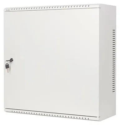 Produktbild von Lanberg WAF1-5203-06-00B, Wandmontiertes Regal, 6U, 60 kg, Sperrschloss, Ablageschienen, 11 kg