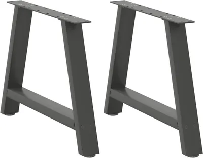 Imagen del producto de Patas para mesa de centro en forma de A (2 unidades), antracita, 60 x (42-43) cm, acero