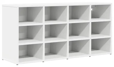 Obrázek produktu pro vidaXL Botník s policí Bílý 103 x 30 x 51 cm Materiál na bázi dřeva