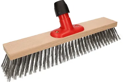 Image de KOTARBAU® Balai métallique 370 mm Balai en acier Balai métallique pour balayer les rues les trottoirs les pavés les entrepôts les feuilles mortes