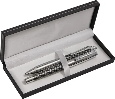 Produktbild von Schreibset Füller und Kugelschreiber Metall Etui Schreibgeräte blauschreibend