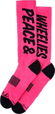 Obrázok produktu pre Troy Lee Designs Pánske ponožky Performance, Peace & Wheelies, fuscia, S/M