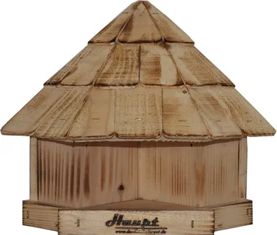 Produktbild von Futterhaus für Vögel, Eckhaus aus Holz, Vogelhaus mit Schindeln