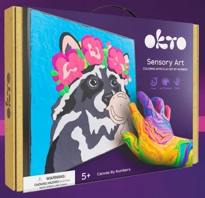 Obrázek produktu pro WIKY OKTO Mýval výtvarná sada malování na plátno 30x30 cm