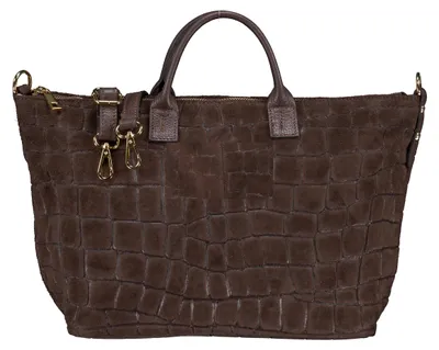 Produktbild von Hausfelder Manufaktur Handtasche Velours Braun 24