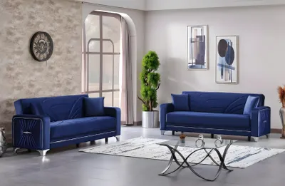 Produktbild von Design Sofas Garnitur Wohnzimmer 2x Dreisitzer Sofa Couch Polstermöbel