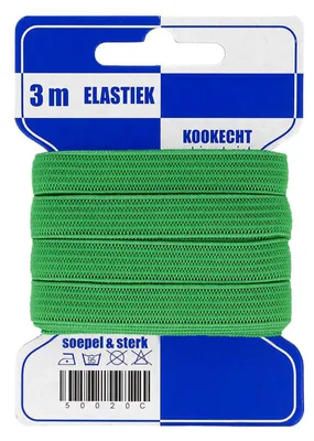 3 m Gummilitze Gummiband 10 mm grün