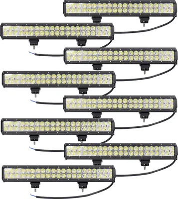 Produktbild von Greenmigo 8X 126W LED Arbeitsscheinwerfer weiß 12V 24V Flutlicht Reflektor Work Light Bar Scheinwerfer Arbeitslicht Offroad Arbeitslampe für Traktor