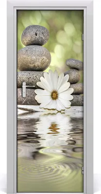 Produktbild von Tulup Türaufkleber 75x205 cm Dekorative Aufkleber Selbstklebend Wasserdichte Tapete Abnehmbar Schlafzimmer Wohnzimmer Wohnkultur - Steinwandtattoo und Blumen