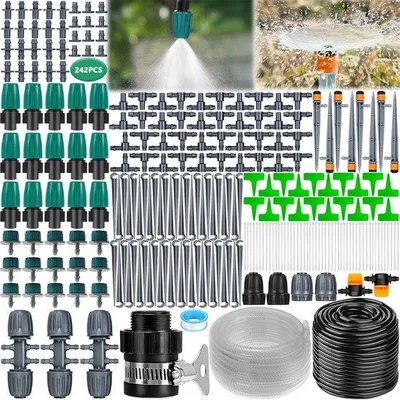 Obrázok produktu pre Systém kvapkovej závlahy šetriaci vodu pre záhradu – 40 m + 6 m sada mikrokvapkadiel pre rastliny a záhradkárov