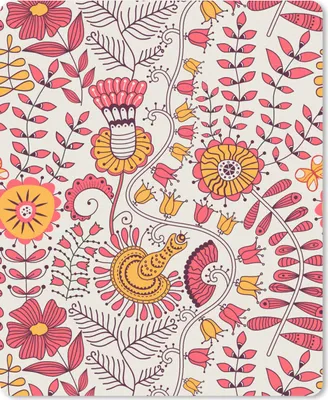 Produktbild von MuchoWow® Mauspad Mousepad Blumen - Design - Rosa - Orange 19x23 cm - Mousepads - Maus Mat - Pad - Mausunterlage - Mauspads - Spielen