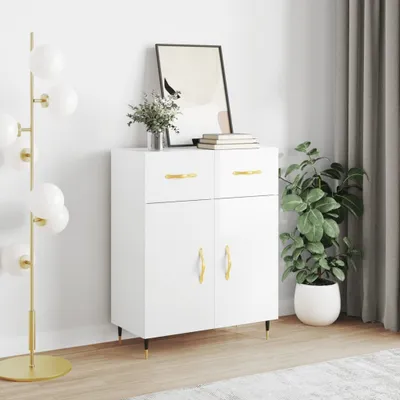 Obrázek produktu pro vidaXL Příborník vysoký lesk bílý 69,5x34x90 cm Dřevěný materiál