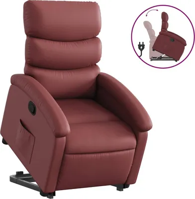 Produktbild von vidaXL Relaxsessel mit Aufstehhilfe Weinrot Kunstleder