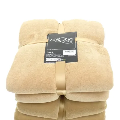 Produktbild von Lemetex UNIQUE Living® Kuscheldecke Lars Latte Macchiato 150 x 200 cm -- Polyester