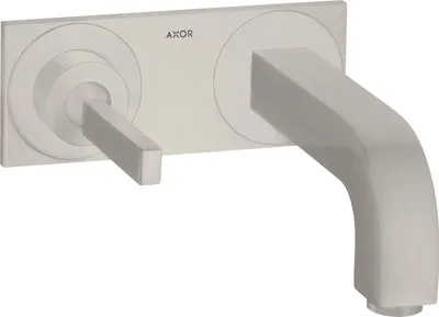 Immagine prodotto di hansgrohe AXOR Citterio mitigeur monocommande de lavabo encastré, plaque pour montage mural, bec 165mm, 39112800, 39112800