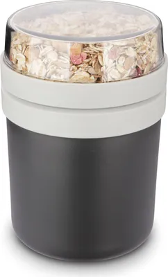 Image de Lunchbox WEIS 0,5l+0,15l en deux parties noir