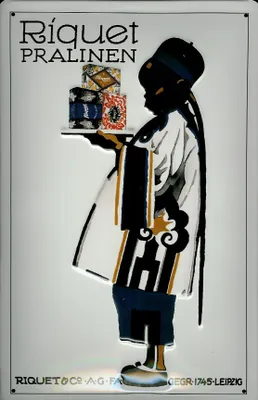 Produktbild von Blechschild Riquet Pralinen Leipzig Schild Nostalgieschild