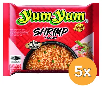 Produktbild von Yum yum - Nudeln Shrimp Bami 5Pack 5x60gr | Multipack ein 5 -Stück