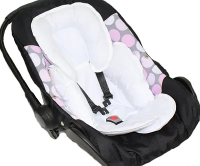 Produktbild von Sitzverkleinerer Baumwolle Kind für Auto Kindersitz Baby Schale Einsatz Einlage- 15 - Weiß