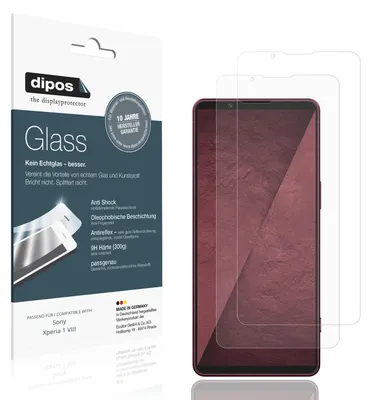Image de 2x Protection ecrán pour Sony Xperia 1 VIII mat Verre souple Film Protecteur 9H dipos
