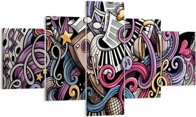 Produktbild von Bild auf Leinwand - Leinwandbild - Graffiti modern - 125x70cm - Wand Bild - Wanddeko - Wandbilder - Leinwanddruck - Bilder - Kunstdruck - Wanddekoration - Leinwand bilder - Wandkunst - EA125x70-4015
