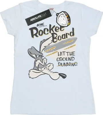 Zdjęcie produktu dla Koszulka damska Looney Tunes – „Rocket Board” BI26770 (L) (biała)