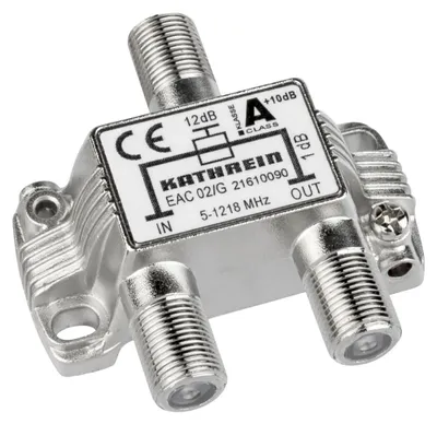 Produktbild von Kathrein EAC 02/G, 75 Ohm, 5 - 1218 MHz, Silber, Zink, 1 Stück(e), F