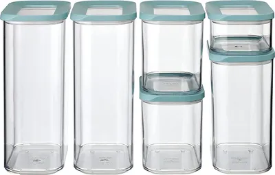 Produktbild von Mepal | Vorratsdosen Set Modula | 6-teilig | Nordic green | verschiedene Größen | ideal für trockene Lebensmittel | Frischhaltedosen & Ordnungsboxen
