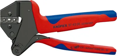 Immagine prodotto di Pinza per sistema di crimpatura l.200mm con inserto a crimpare per connettori aperti non isolati Knipex