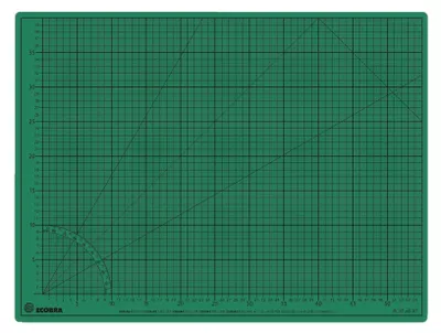 Produktbild von Ecobra 816045 Schneideunterlage Twin-Cutting-Mats - 60 x 45 cm, grün/schwarz, einseitig bedruckt