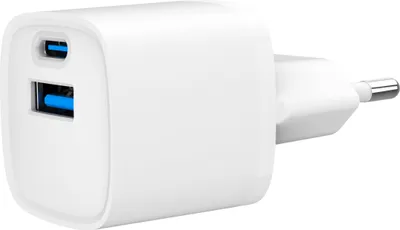 Zdjęcie produktu dla Gembird TA-UC-PDQC20-W-01 2-portowa szybka ładowarka USB o mocy 20 W
