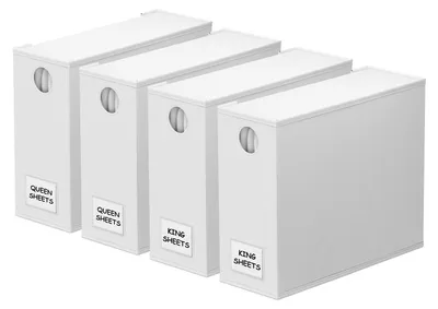 Immagine prodotto di Set di 4 organizer per lenzuola, ideali per un riordino efficiente