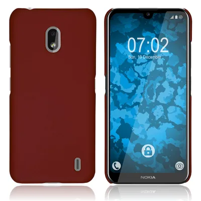 Produktbild von PhoneNatic Case kompatibel mit  Nokia 2.2 - Hülle rot gummiert Hard-case + 2 Schutzfolien