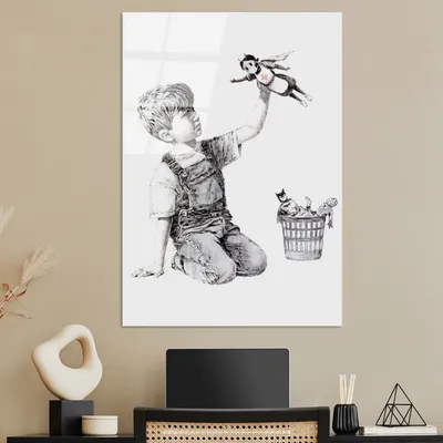 Produktbild von Wallity, UV-499 45 x 65, Dekorative Malerei aus gehärtetem Glas, 100 % gehärtetes Glas, Mehrfarbig, 45 x 65 cm