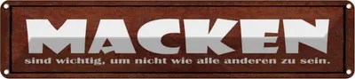 Produktbild von vianmo Blechschild 10x46 cm Macken sind wichtig um nicht wie Spruch Zitat