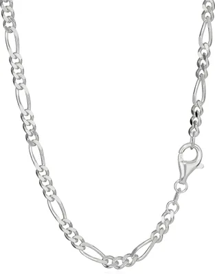 Produktbild von 55 cm Figarokette 925 Silber 3+1 Glieder 3 mm breites Halskette Silberkette