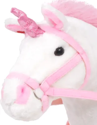 Produktbild von "Winter Sale" Plüschtier Einhorn Stehend Plüsch Weiß und Rosa XXL - clorisNeu886967 - Kuscheltiere