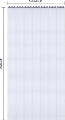 Produktbild von PVC Lamellenvorhang - Türvorhang Kühlraum/Gefrierraum - 105 x 200 cm - 4+ Streifen - Transparent