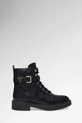 Zdjęcie produktu dla Buty damskie Guess Fellini, czarne, z sznurowaniem