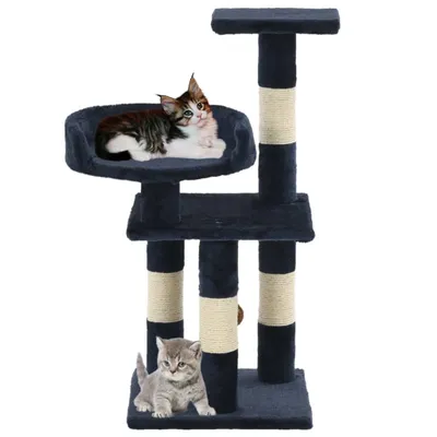 Produktbild von vidaXL Katzen-Kratzbaum mit Sisal-Säulen 65 cm Blau