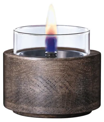 Produktbild von Tenderflame Lotus 10 Mocca - Tischkamin Tischfeuer Indoor, Bioethanol-Alternative mit Tenderfuel, dekoratives Deko-Feuer für Wohnzimmer, Tisch und Balkon