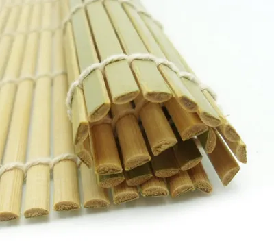 Produktbild von Sushimatte Sushirollmatte Makirollmatte - 9,5 Zoll quadratisch - Bambus - Grün - Set mit 2 Stück