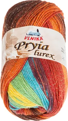 Zdjęcie produktu dla Przędza PRYIA lurex - 100 g / 245 m - czerwona, żółta, niebieska, zielona