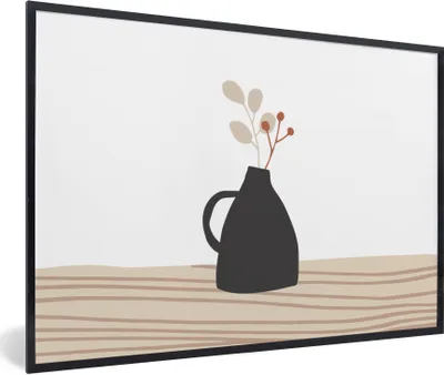 Produktbild von MuchoWow® Gerahmtes Poster Sommer - Blume - Schwarz 90x60 cm - Poster mit Schwarzem Bilderrahmen Wandposter Rahmen Foto Bilder - Fotorahmen - Foto-Plakat